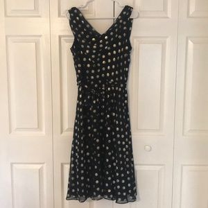 NWT Chiasso Polka Dot Cowl Neck DressSz 10